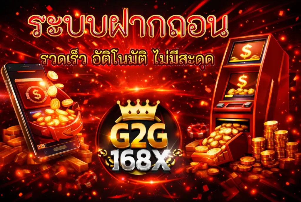 ระบบฝากถอน G2G168X รวดเร็ว อัตโนมัติ ไม่มีสะดุด